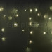 Гирлянда Айсикл (бахрома) светодиодный, 5,6 х 0,9 м, с эффектом мерцания, белый провод "КАУЧУК", 220В, диоды ТЕПЛО-БЕЛЫЕ, NEON-NIGHT, SL255-266