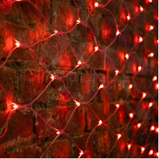 Гирлянда Сеть 2х1,5м, свечение с динамикой, прозрачный ПВХ, 288 LED, 230 В, цвет: Красный