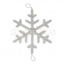 Акриловая светодиодная фигура Снежинка 60 см, белая LED-ICE 