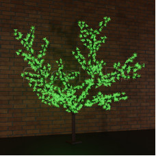 Светодиодное дерево "Сакура", высота 3,6м, диаметр кроны 3,0м, зеленые светодиоды, IP 54, понижающий трансформатор в комплекте, NEON-NIGHT, SL531-234